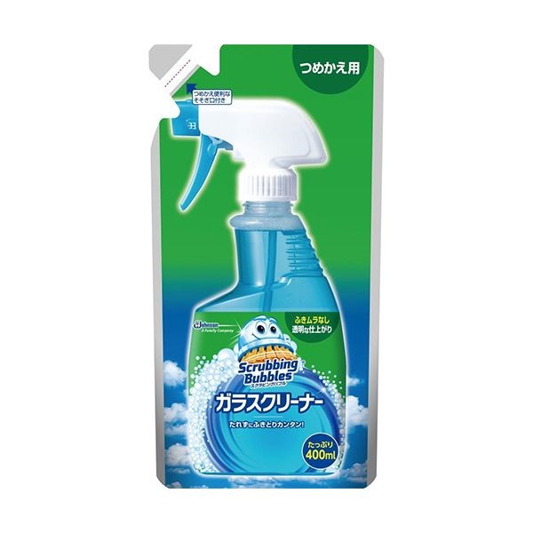 （まとめ）ジョンソン スクラビングバブル ガラスクリーナー つめかえ用 400ml 1個 [x30]