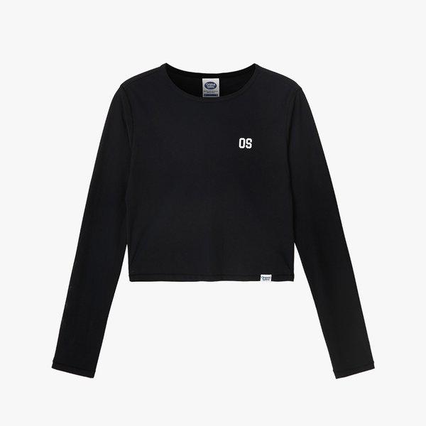 [] 女性 LINE PONIT MESH LONG SLEEVE BLAK PO3WT24S142