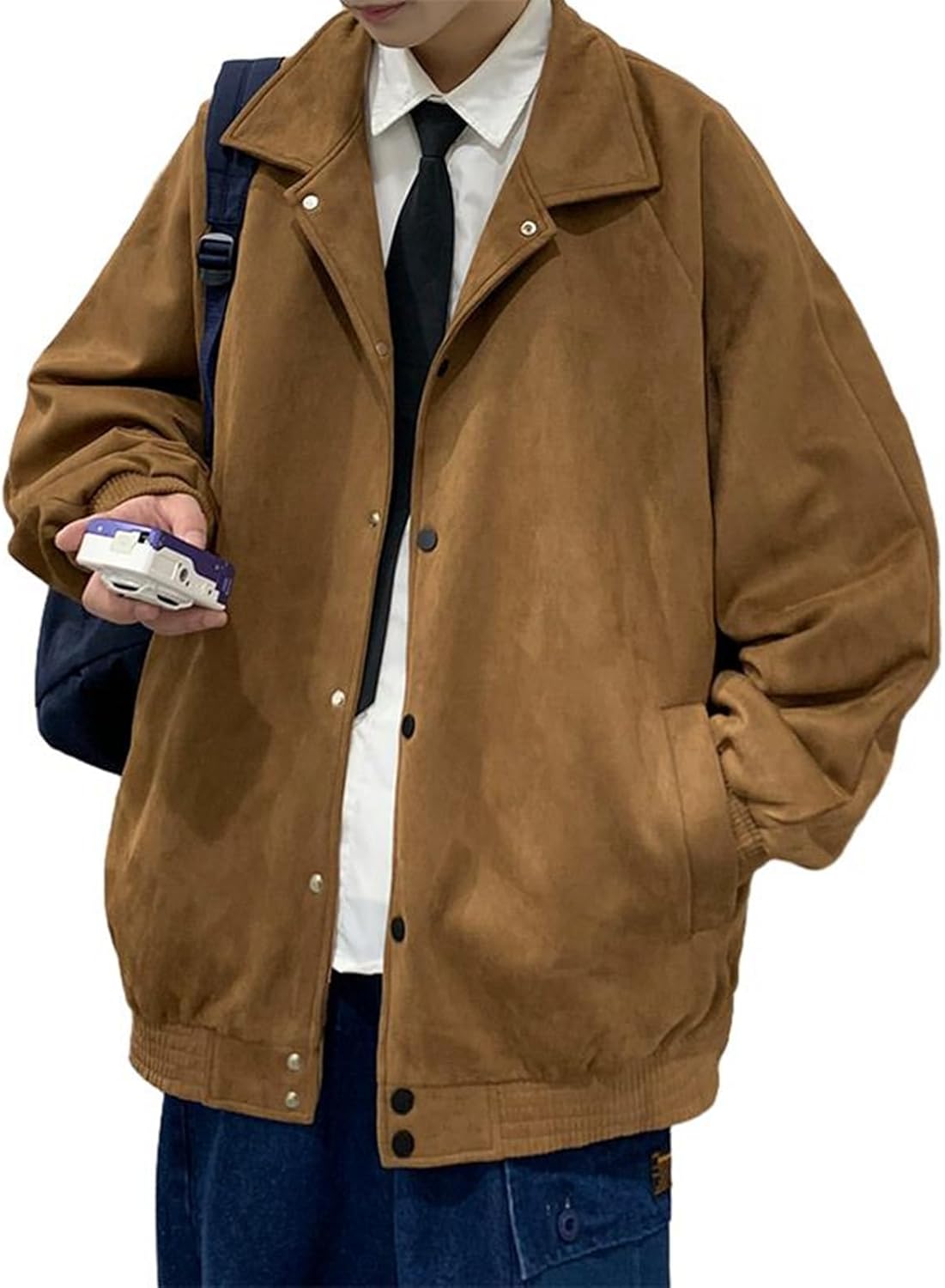 メンズ ブルゾン ウインドブレーカー スエード ジャケット カッコイイ スタジャン ストリート 春 秋 カッコイイ アウトドア 通勤 通学 ジャンパー 男性用 トップス おしゃれ 大きいサイ