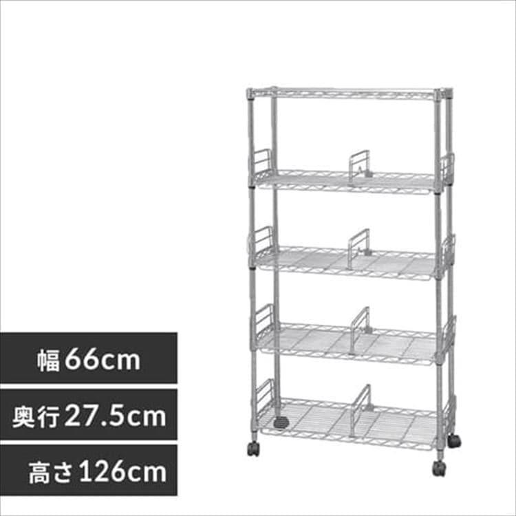 【公式】 スチールラック メタルラック 5段 スチールメタル MM-B624 75kg 段 ポール径19mm キャスター付き メガ割