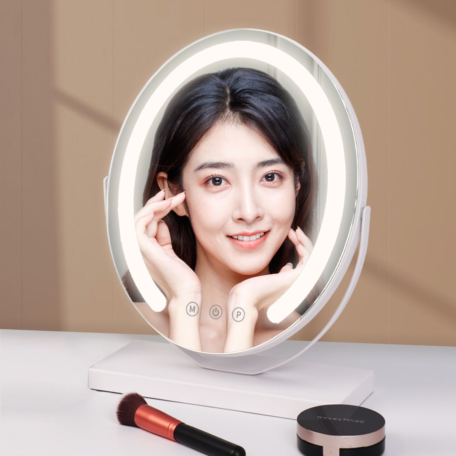 新作化粧化粧ミラーデスクトップハリウッド化粧ミラー家庭用化粧ミラーデスクトップハリウッド化粧ミラーライト付き
