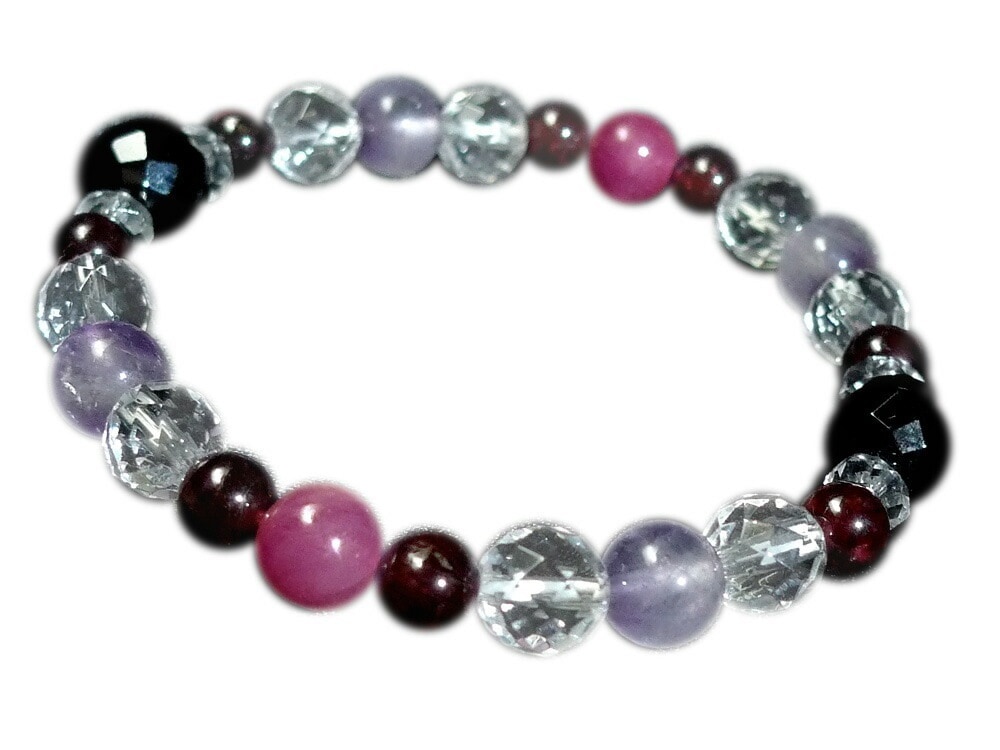 ルビー ブレスレット パワーストーン ブレスレット レディース 天然石 数珠 アクセサリー レディースブレスレット パワーストーンブレスレット 天然石ブレスレット 女性用 ガーネット アメジスト オニ