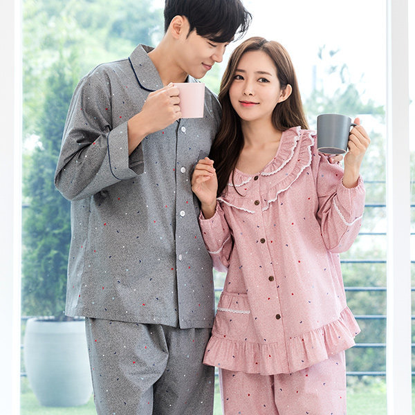 カップルツイールパジャマツイール純綿長袖パジャマドリーム