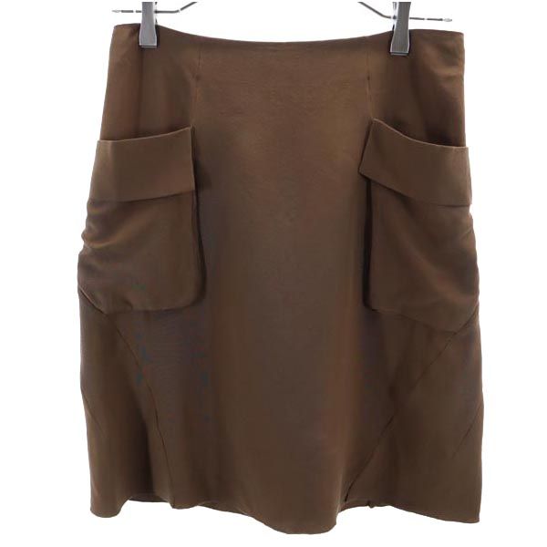 イタリア製 ミニスカート 38 ブラウン レディース
