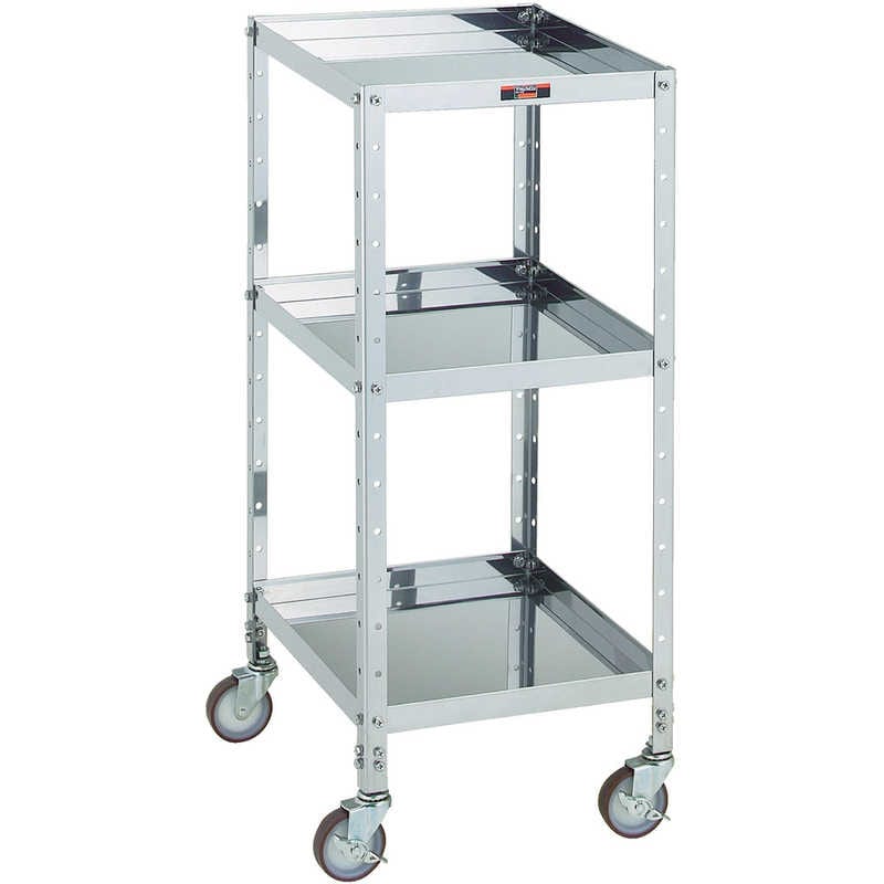 トラスコ中山　V型ステンレスワゴン 350X420XH835 3段　VS13SUS