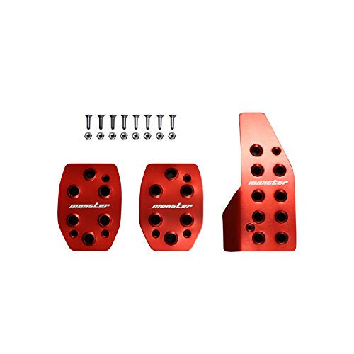 色：レッド MONSTER SPORT スポーツドライビングペダルカバー スイフトスポーツ[ZC33