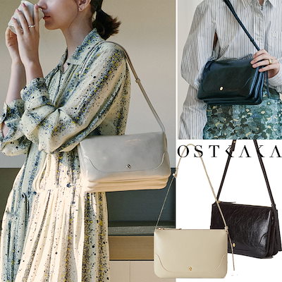 ◆OSTKAKA◆ KADEL CREPE ユニークなシェイプのショルダーバッグ Qoo10] 【無料配送】【OSTKAKA (オストカ : バッグ・雑貨