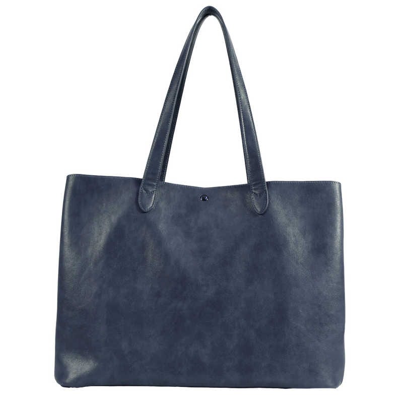 FULCRO　トートバッグ カジュアルバッグ ビジネストート PC対応 15inch フェイクレザー ネイビー　fca-1004-NV