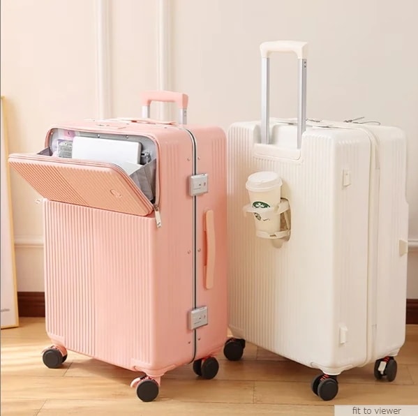 キャリーケース スーツケース 前開き キャリーケース 機内持ち込み 超軽量 多機能 可愛い 静音 大容量 修学旅行
