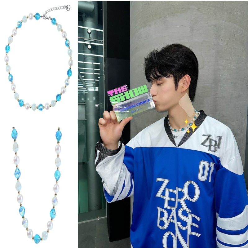 [ZB1 キムジウン着用] 【QUEENIE】 BLUE OCEAN CHOKER 6,500円