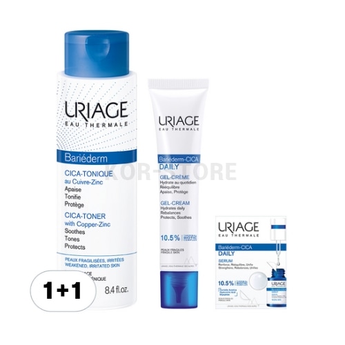 バリアダム シカトナー250ml+シカ デイリージェルクリーム 40ml + シカ デイリーセラム 1.5ml セット, 2セット