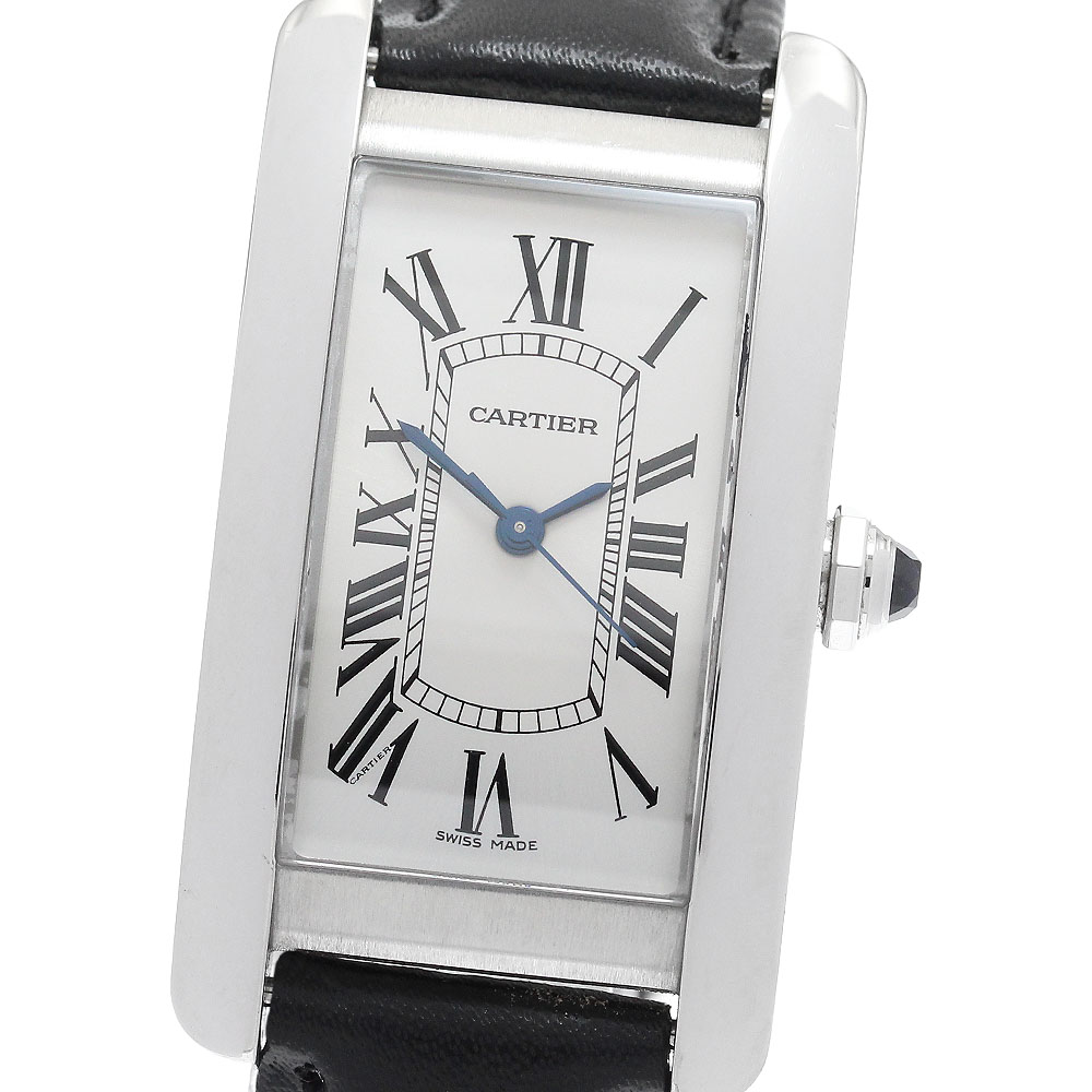 カルティエ CARTIER WSTA0017 タンクアメリカンMM 自動巻き ボーイズ 良品 _894874【中古】