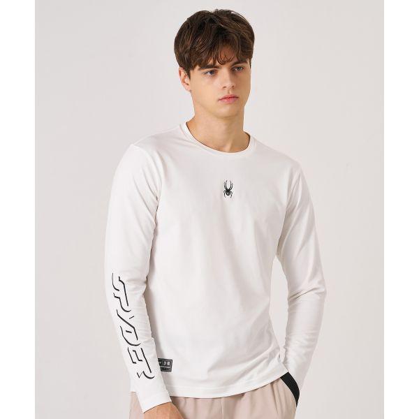 男性ストレッチピケ長袖TシャツSPKFCNRL201MWHT 659815