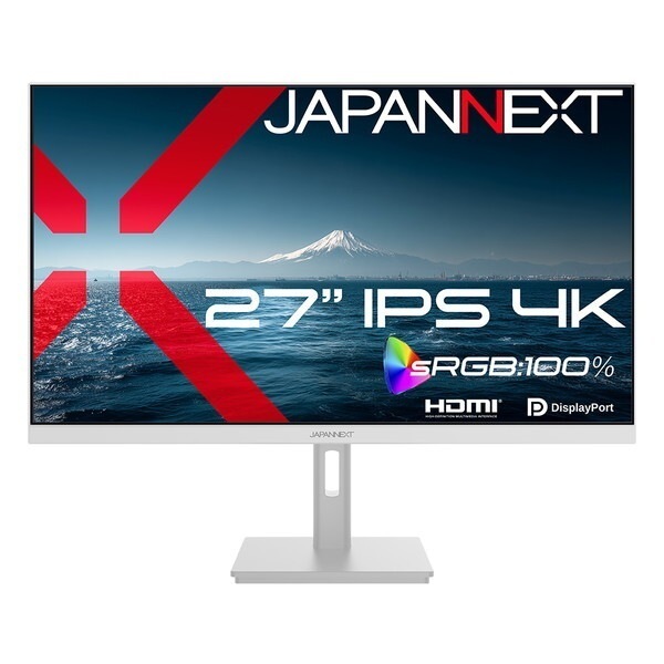 JAPANNEXT JN-IPS2709U-W ホワイト 27型ワイド 4K 液晶ディスプレイ
