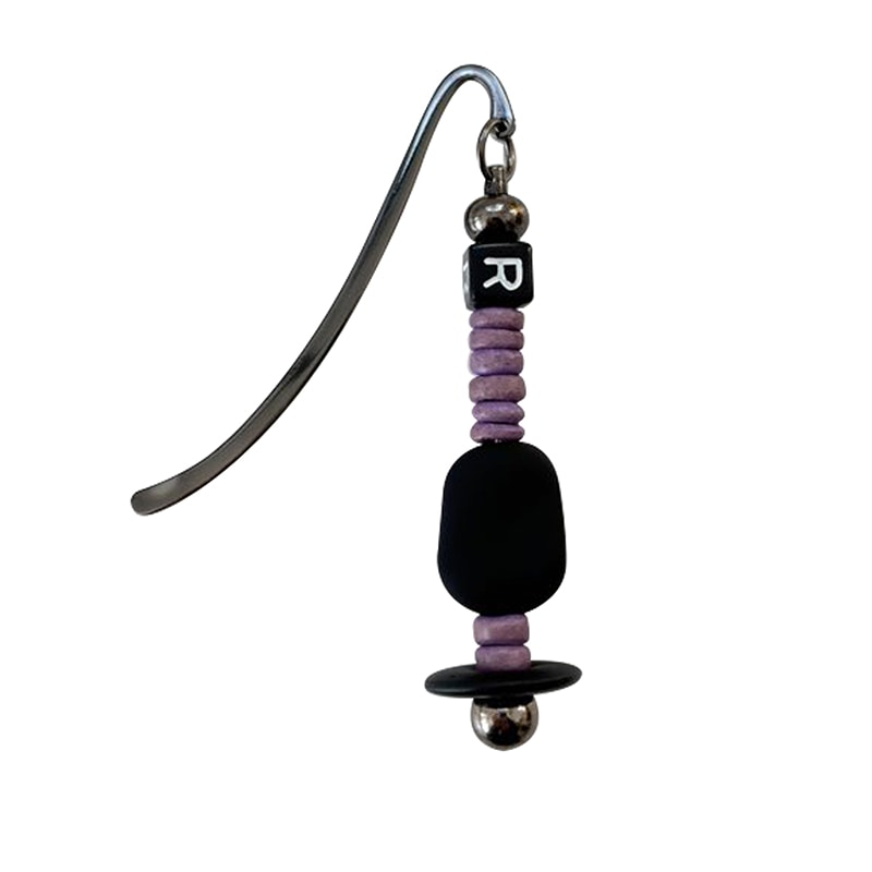 nature beads bookmark violet