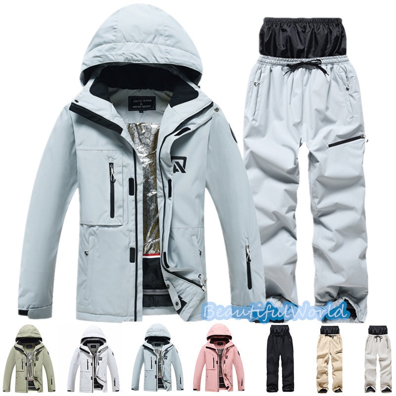 スノーボードウェア 上下セット スキーウェア メンズ レディース セットアップ 男女兼用 スノボウェア スノーボード ジャケット パンツ 撥水防風 保温 雪遊び 暖かいH78