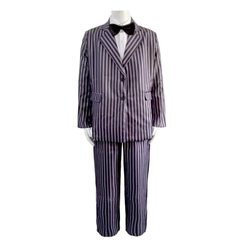 ハロウィン コスプレ アダムスファミリー 水曜日 ゴメス スーツ モーティシア スカート