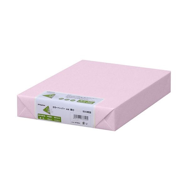 （まとめ）長門屋商店 Color Paper A4厚口 さくら ナ-3369 1冊(500枚) (3セット)