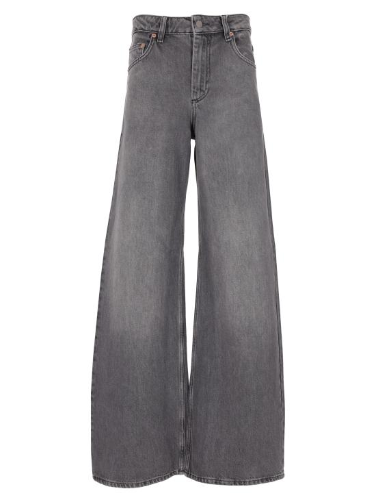 MARINE SERRE Women Straight Pants WPA159ACDEN0006 GR90 DARK GREY
