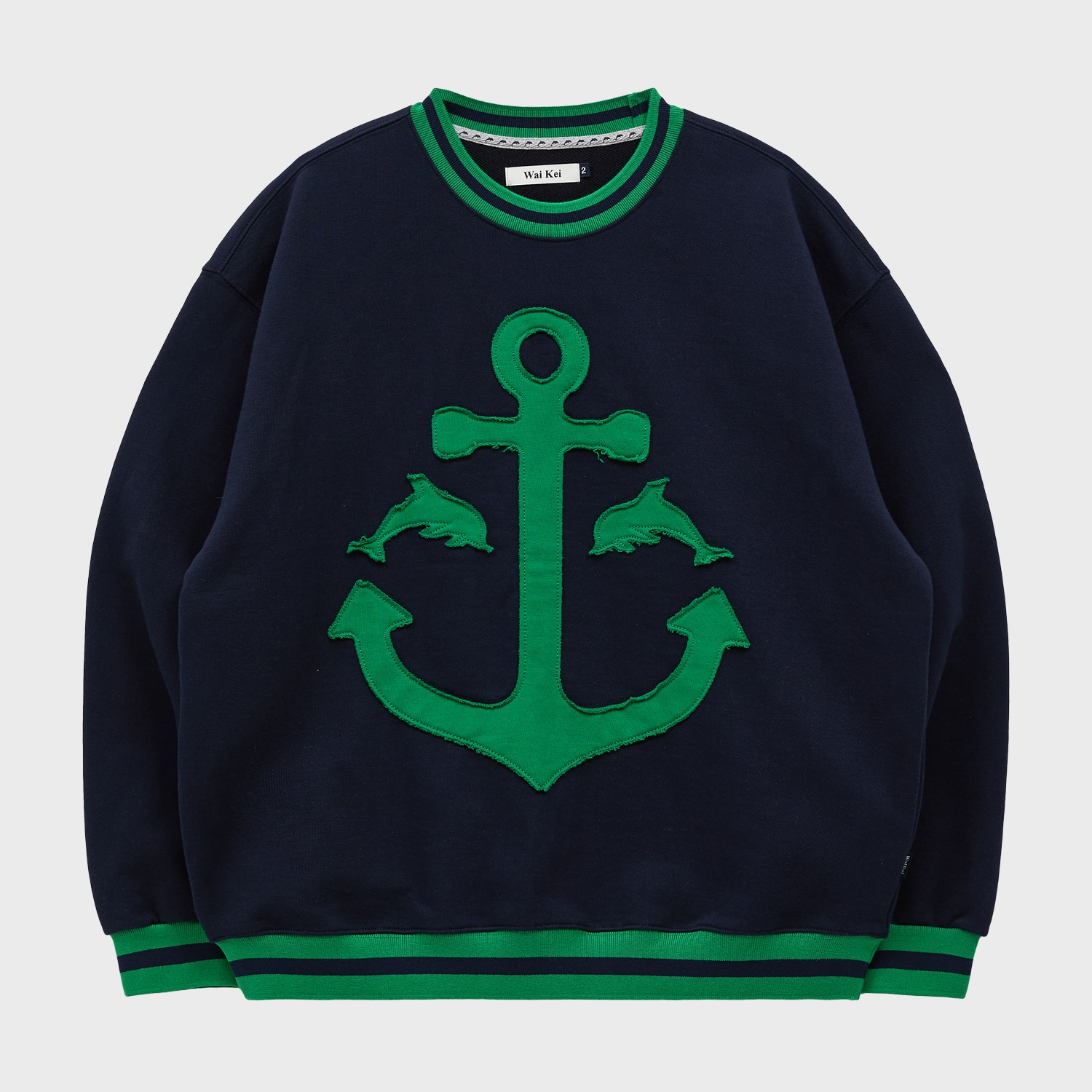 Marine aplique vintage sweatshirts NAVY