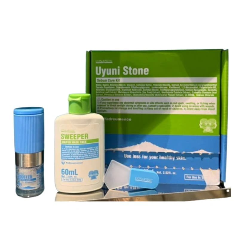 [正規品]CONAPIDILウユニストーン キット (スイーパー60ml+ブースター8g+アプリケーター1ea)/毛穴ケア/皮脂ケアキット/毛穴パック