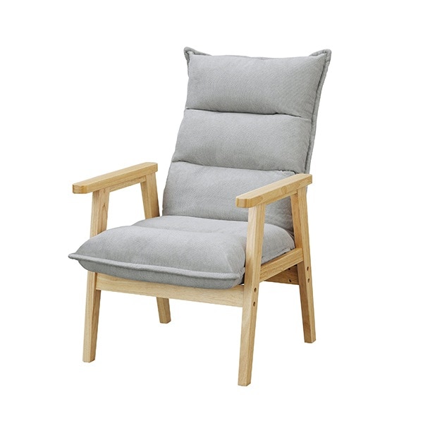 LHB-1S グレー 1人掛けハイバックソファ メーカー直送