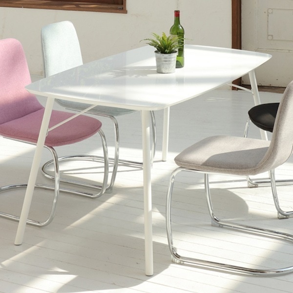 ダイニングテーブル 幅140cm 長方形 Fresco フレスコ ダイニング テーブル 鏡面 机 食卓テーブル 幅 140 四人掛け 食卓 4人掛け 食卓机 ホワイト 白 おしゃれ