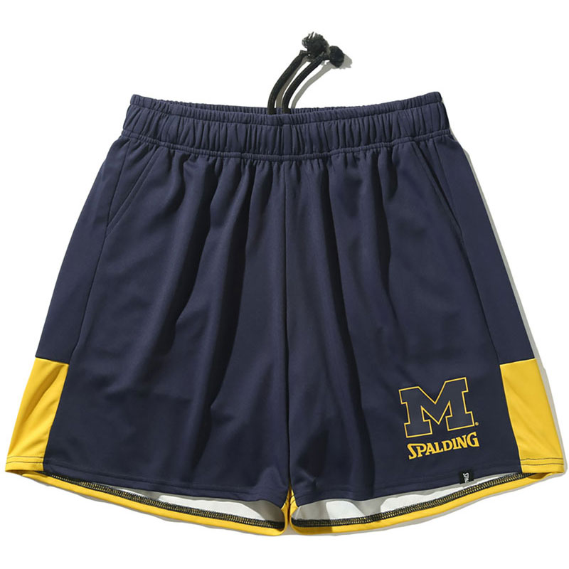 プラクティスパンツ ミシガン アーチ ロゴ バック バスケットボール プラクティスシャツ smp25027m-5400