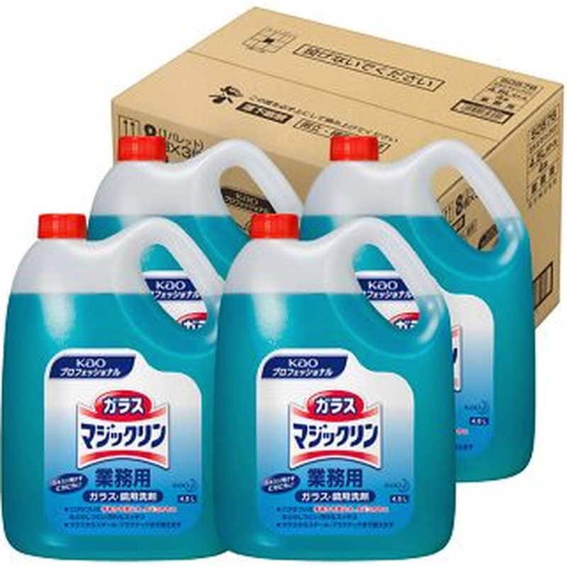 花王　(ケース販売) ガラスマジックリン 業務用 4.5L×4個