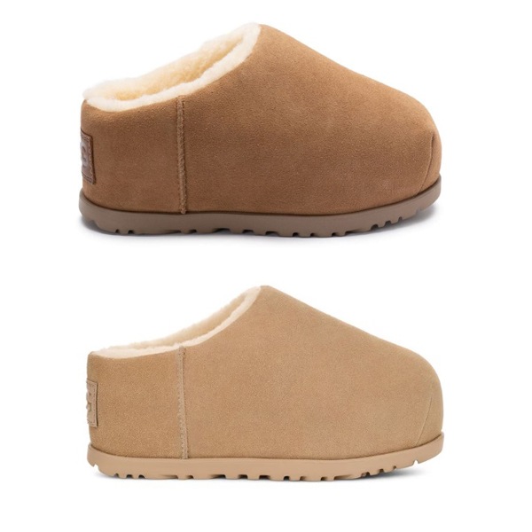 スリッポン ルームシューズ パンプド スライド レディース ムートン PUMPED SLIDE ブラック ブラウン 1158215