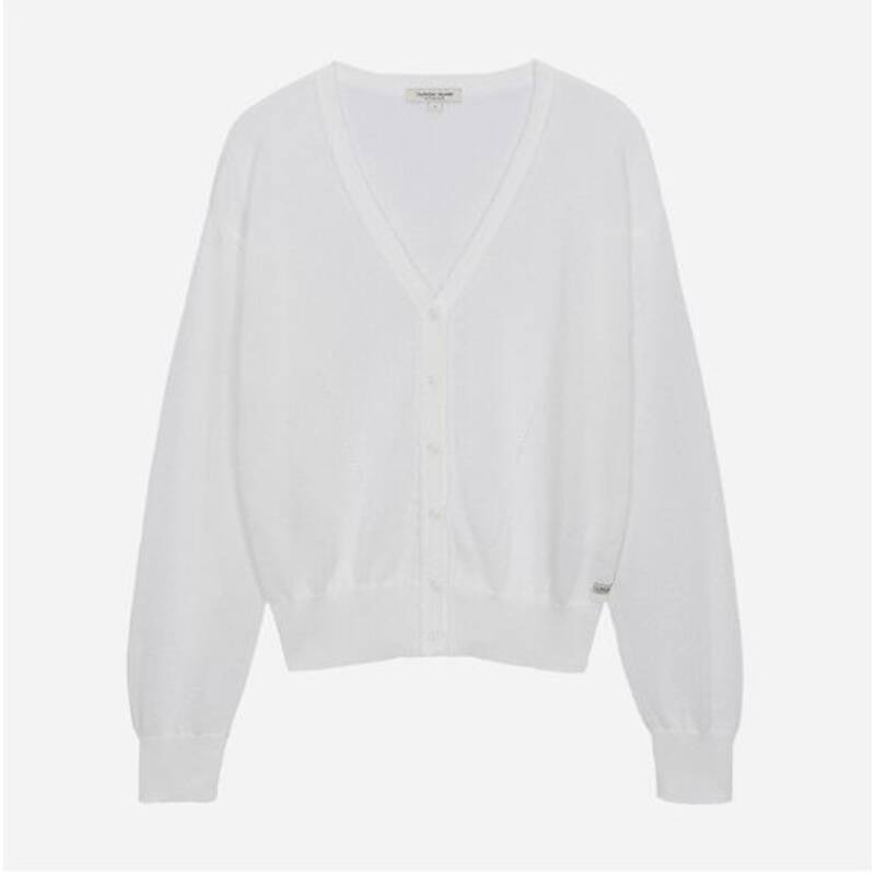 Vネック・ドロップショルダーカーディガン T264MCD235W