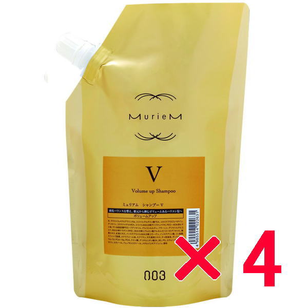 ナンバースリー 003/ミュリアム ゴールド/ミュリアム シャンプー V 500ml 詰替え【4個セット】