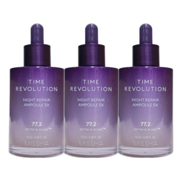 ミシャ タイム レボリューション ナイト 紫 アンプル 5X 70ml 3個
