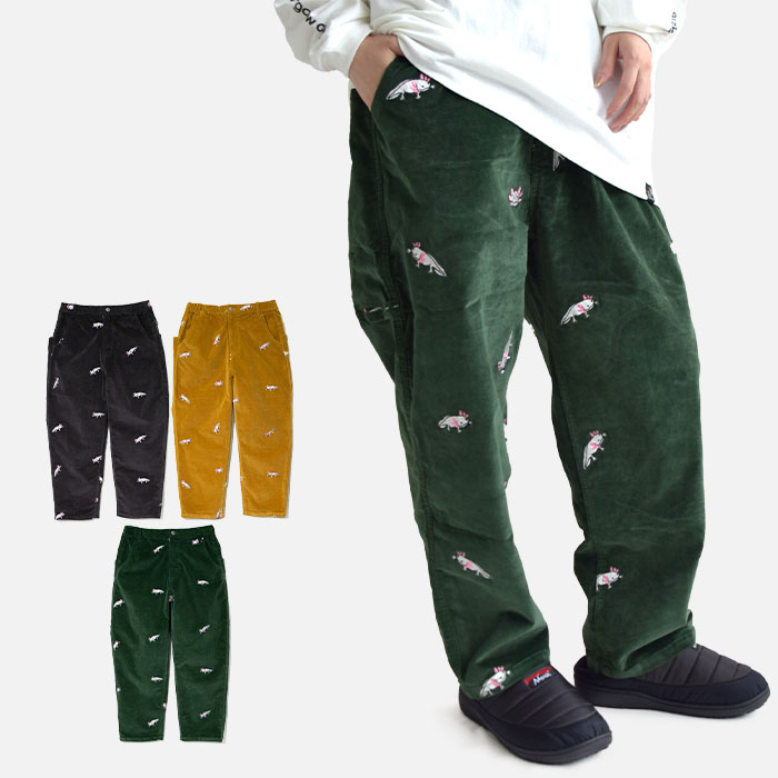 【2024秋冬新作】 ゴースローキャラバン パンツ ボトムス ロングパンツ ストレッチコーデュロイ総柄刺繍アンクルパンツ メンズ レディース ユニセックス M L XL 336119 9,377円