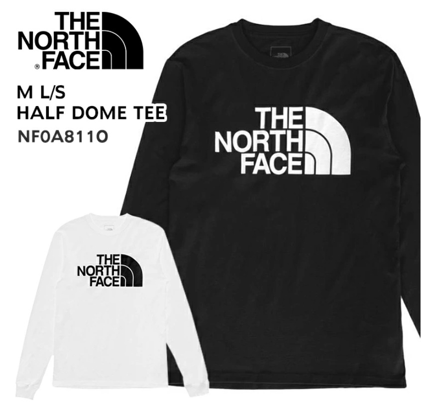Tシャツ M L/S TEE ハーフ ドーム ハーフドーム メンズ レディース ユニセックス ロゴ 長袖 NF0A811O KY4 LA9 ブラック ホワイト 定番　並行輸入品