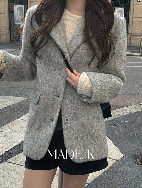 [MADE]ミンティ デイリー ウール シングル オーバーフィット ジャケット(S-L)