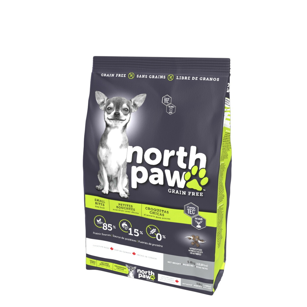 【賞味期限2026年1月】north pawノースパウ　チキン＆ニシン小粒　5.8kg おやつのプレゼント付き【ドッグフード】【正規品】