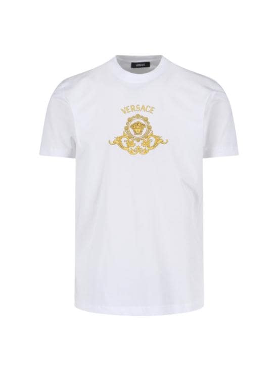 VERSACE Men T-Shirts 1013944 1A167041W000 White