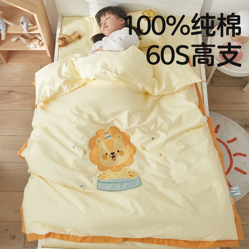 長いベルベット綿ピュアコットン刺繍キルトカバーコットン幼稚園3ピースベッド6ピースキルトセット