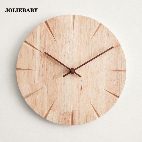 掛け時計 壁掛け時計 木製時計 時計 シンプル 北欧 木目 モダン 静音 おしゃれ 数字 ラル 子供部屋 リビング インテリア 引越し 新築 非電波