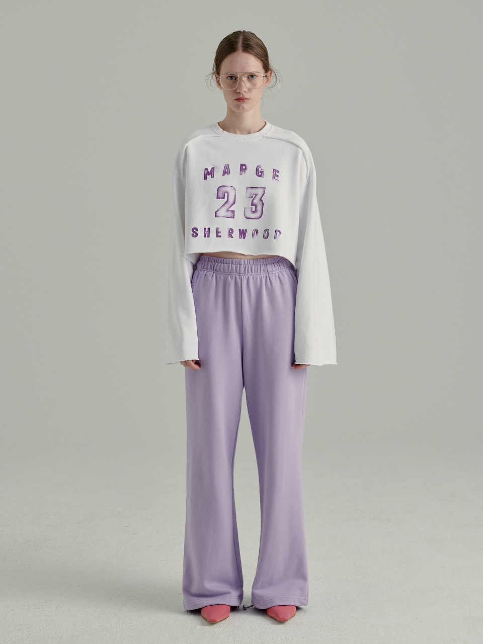 【MARGESHERWOOD】 MARGE 23 CROP SWEATSHIRT : WHITE