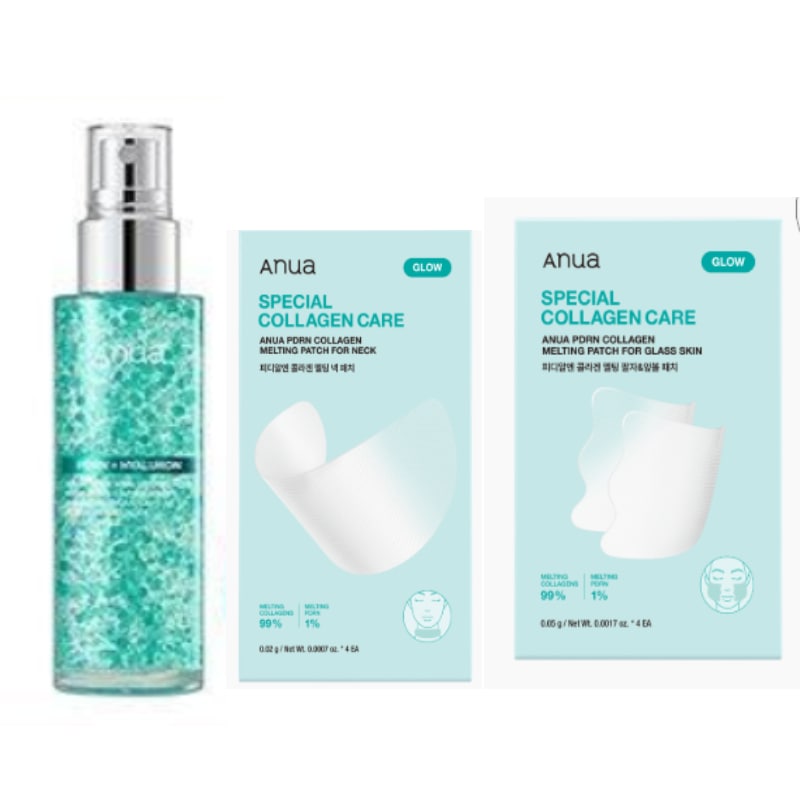 ピーディーアールエヌ PDRN ヒアルロン酸 水分 カプセル ミスト 100ml+PDRN コラーゲン メルティング ネック パッチ+PDRN コラーゲン メルティング ほうれい線&前頬 パッチ