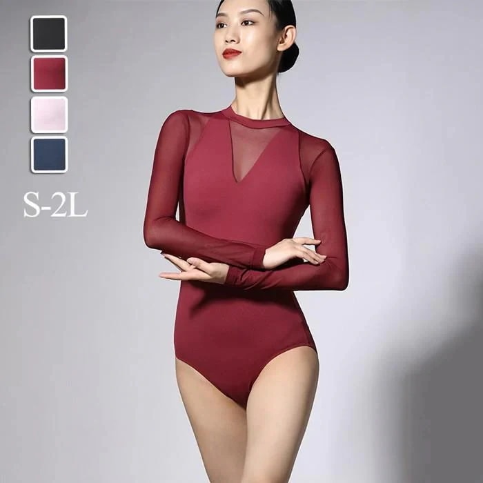 背中開き レディース レオタード ダンス服 長袖 レオタード 新体操 可愛い S3L 舞台 練習着 女子 ballet用品 大人 新品/第1弾キャンペーンバレエレオタード ダンス服