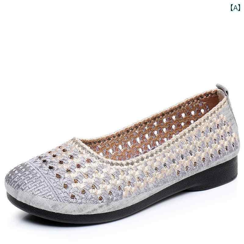 コンフォートシューズ レディース 婦人靴 ミセス 歩きやすい スニーカー 夏 メッシュ 高齢者 ママ 快適 柔らかい グレー ピンク レッド