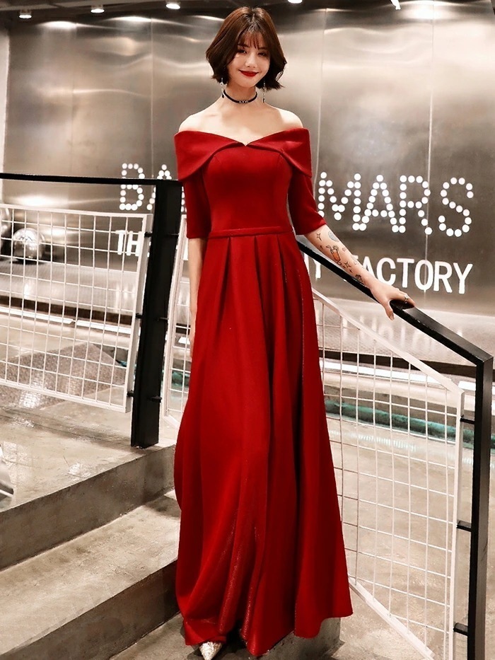 【即日発送】【赤字覚悟】パーティードレス ロングドレス 演奏会用ドレス 袖あり イブニングドレス カラードレス フォーマルドレス 花嫁 ドレス 結婚式 カクテルドレス 二次会 お呼ばれ エンパイア ワ