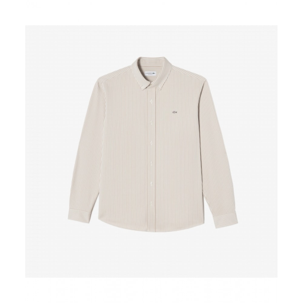 LACOSTE メンズジャージーシャツ [ベージュ]