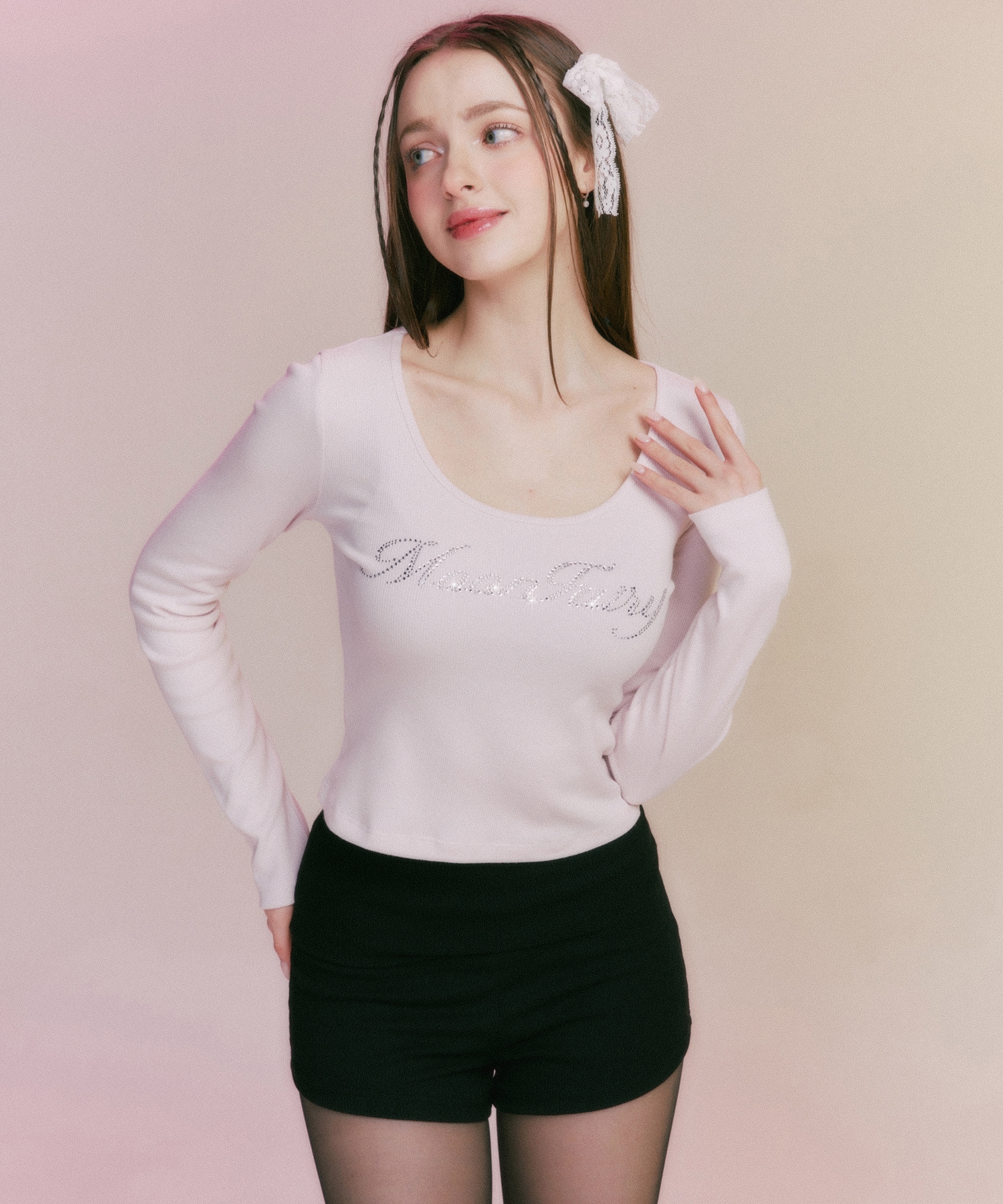 MF HOTFIX LOGO LONGSLEEVE-PINK