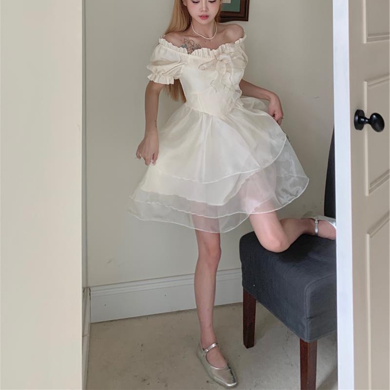 【1つ買うと10つ無料】甘くてスパイシーな人気のドレス女性の甘いプリンセススカート夏夏夏のベストレトロスカート