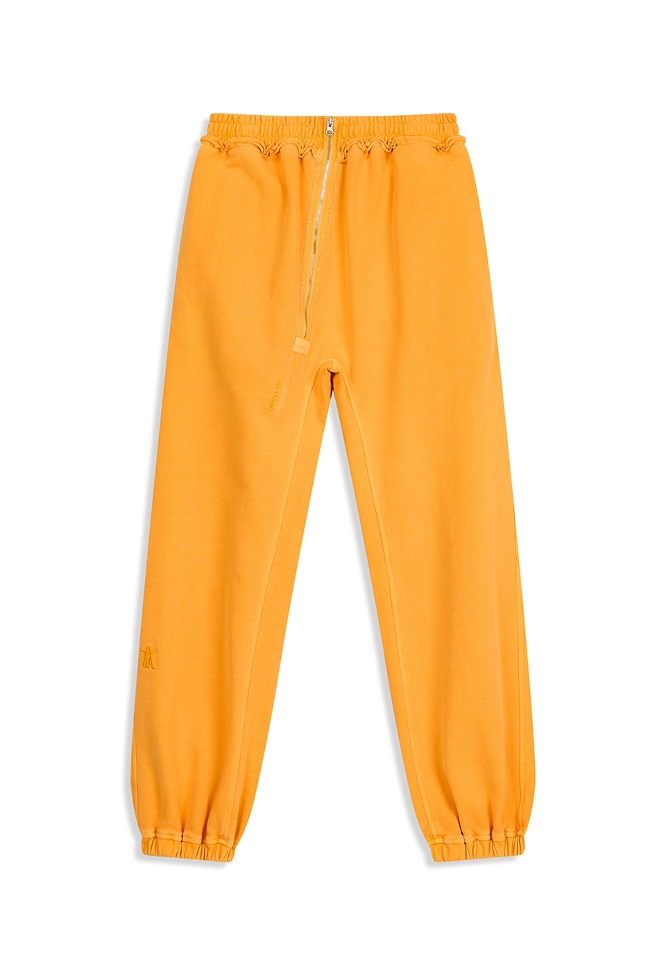 【OPEN Yy】 26SS CURVED ZIP SWEAT PANTS : ORANGE