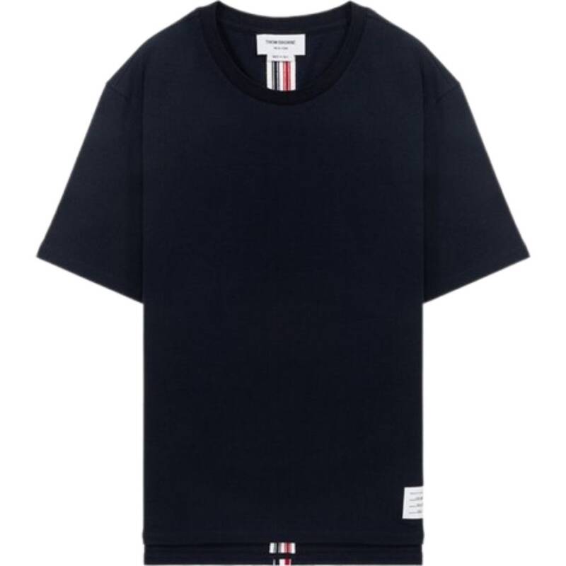 トムブラウン MJS056A 00050 415 シグネチャーストライプ 半袖Tシャツ ネイビー [国内配送]